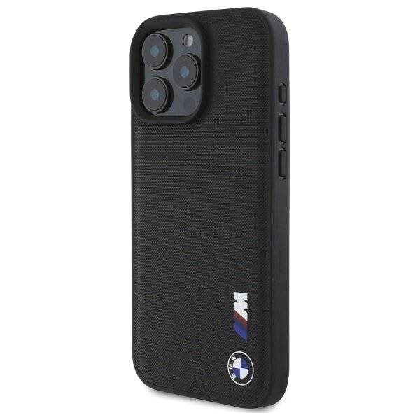 BMW Smooth Rubber Logo Hülle iPhone 16 Pro Max – Schwarz