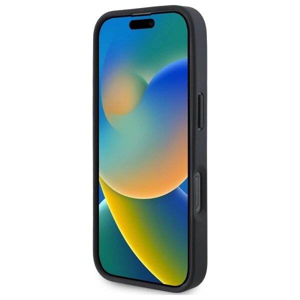 BMW Sign Leather Textured And Line MagSafe-Hülle iPhone 16 Pro Max – Schwarz