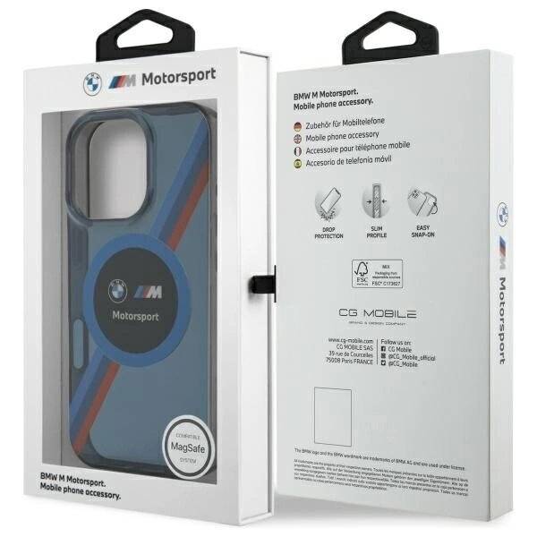BMW Motosport IML Circle MagSafe Hülle iPhone 16 Pro – Marineblau