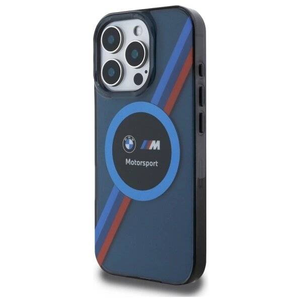 BMW Motosport IML Circle MagSafe Hülle iPhone 16 Pro – Marineblau