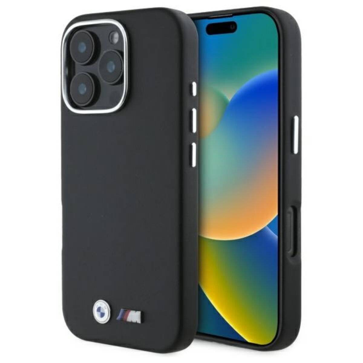 BMW M Smooth Full Wrapped Metal MagSafe Hülle iPhone 16 Pro Max – Schwarz