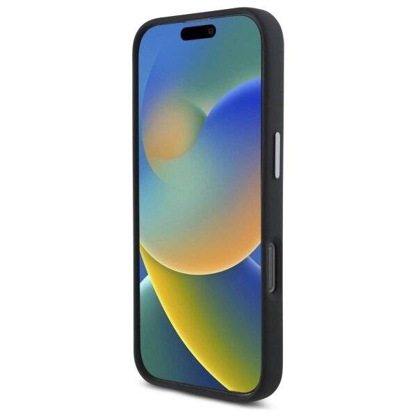 DKNY Liquid Silicone Metal Logo Hülle iPhone 16 – Schwarz