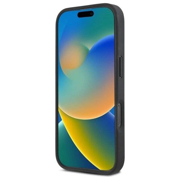 DKNY Repeat Pattern Stack Logo MagSafe-Hülle iPhone 16 Pro Max – Schwarz