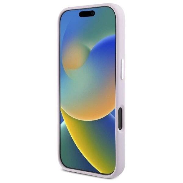 DKNY Liquid Silicone Small Metal Logo MagSafe-Hülle iPhone 16 Pro Max – Rosa