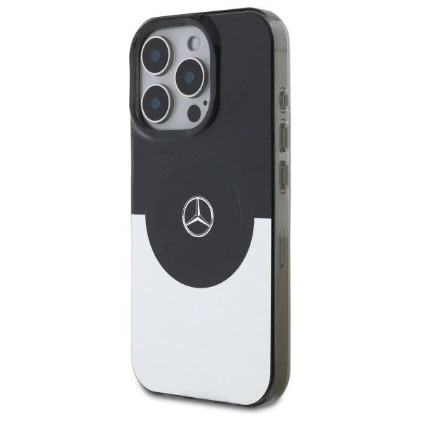 Mercedes Double Layer BiColor MagSafe Hülle iPhone 16 Pro – Silber