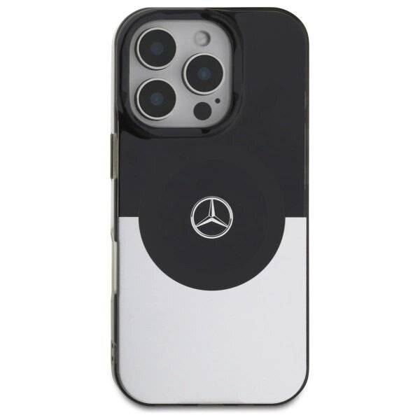 Mercedes Double Layer BiColor MagSafe Hülle iPhone 16 Pro – Silber