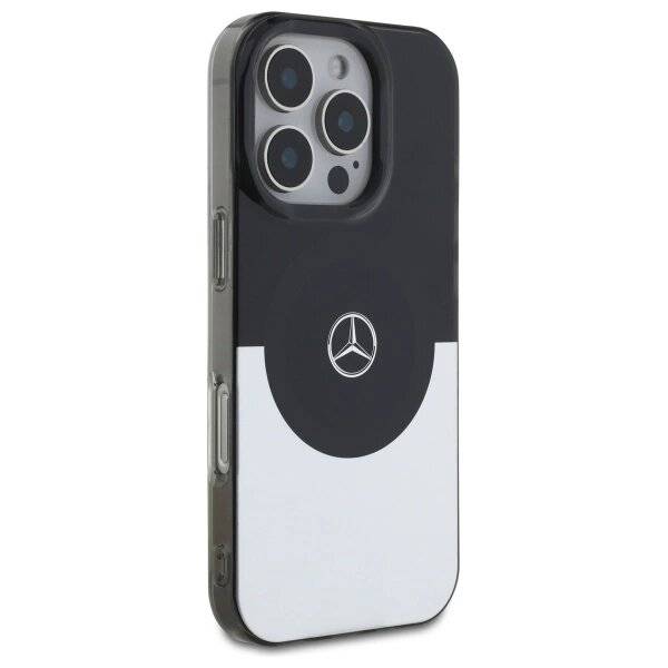 Mercedes Double Layer BiColor MagSafe Hülle iPhone 16 Pro – Silber