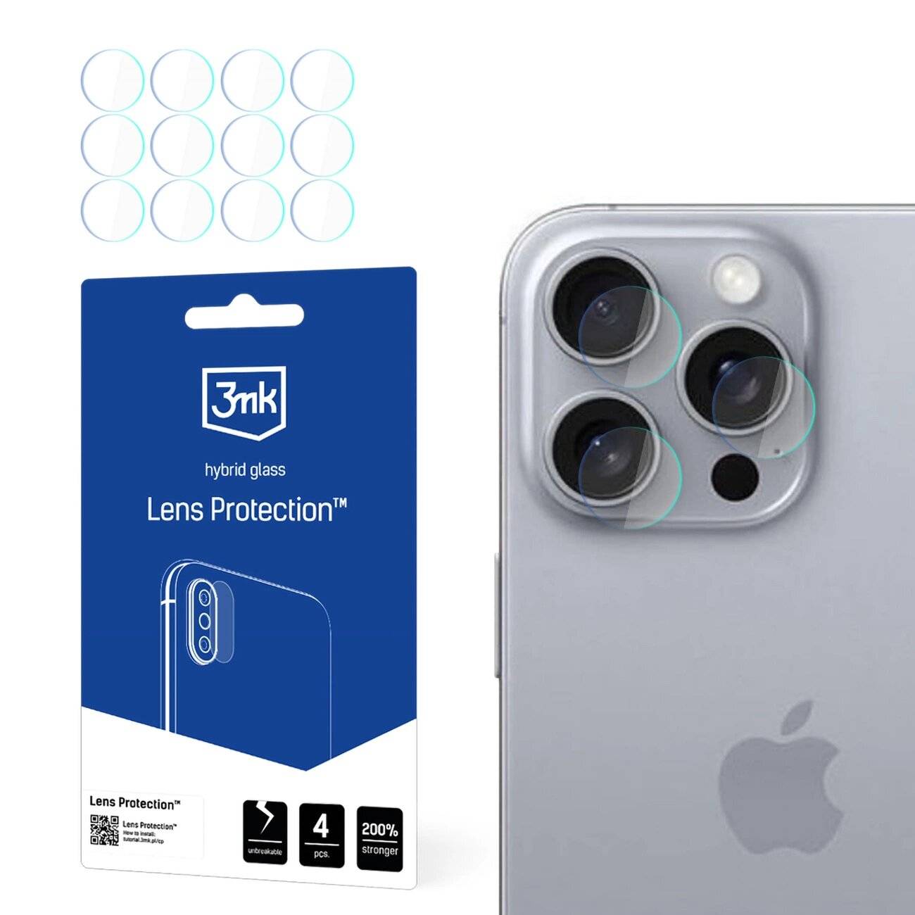 3mk Objektivschutz-Kameraabdeckung iPhone 16 Pro Max