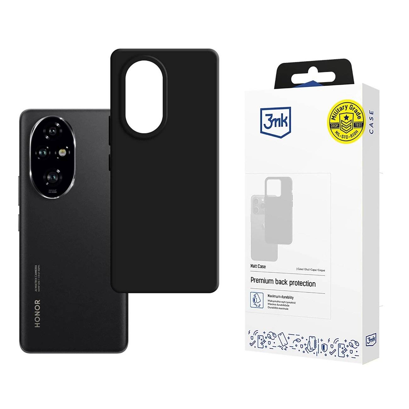 3mk Matt Case Honor 200 Pro - Schwarz