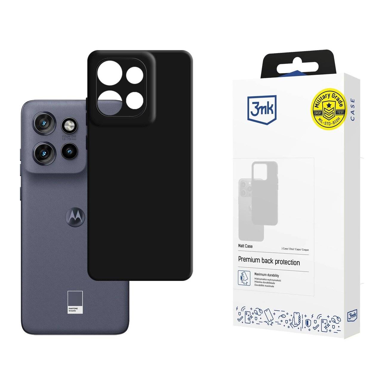 3mk Matt Case Motorola Edge 50 Neo – Schwarz