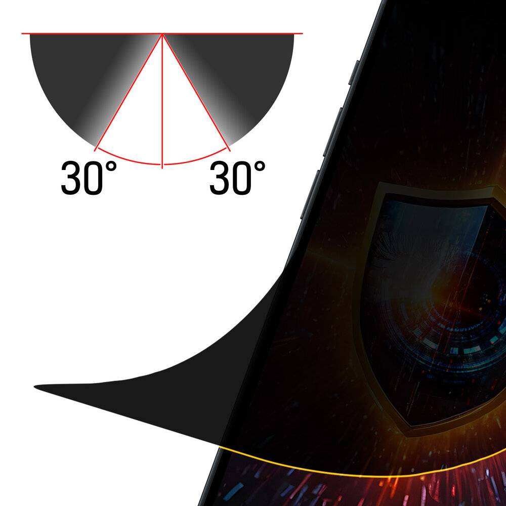Ein schwarzer Halbkreis mit zwei 30-Grad-Winkeln in Rot, die einen zentralen Gipfel bilden, Teil einer geometrischen Illustration.