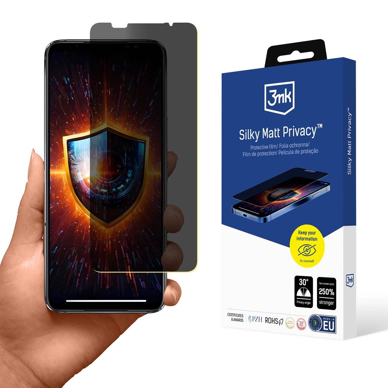 Blickschutzfolie 3mk Seidenmatt Privacy Asus ROG Phone 6/6 Pro/6D/6D Ultimate