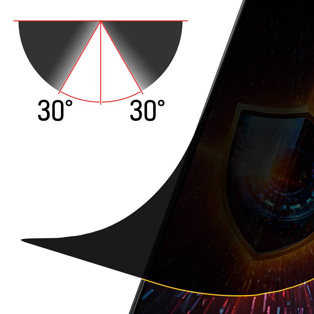 Ein Diagramm zeigt einen Kreissektor mit zwei 30-Grad-Winkeln, unterteilt durch eine rote Linie. Der Hintergrund enthält ein Schild mit einem digitalen Design.