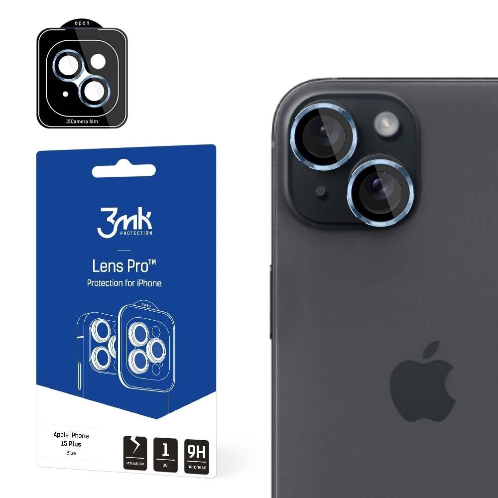 3mk Lens Protection Pro Kameraabdeckung blauem Rahmen iPhone 15 Plus