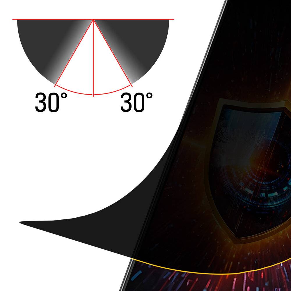 Ein Diagramm zeigt einen schwarzen Kegelschnitt mit beschrifteten Winkeln von „30°