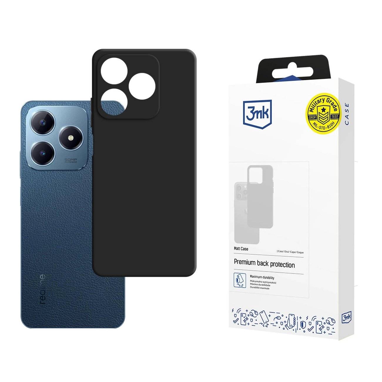3mk Mattgehäuse Realme C63 - schwarz