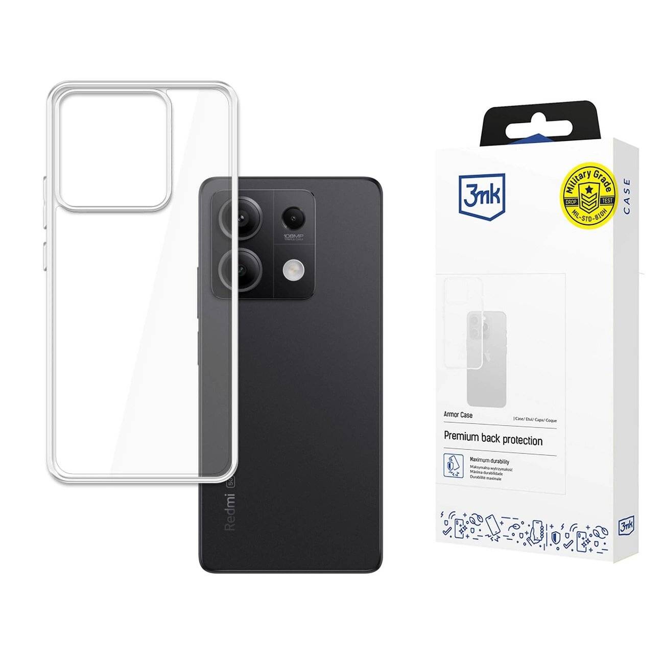 3mk Armor Case Xiaomi Redmi Note 13 5G – transparent