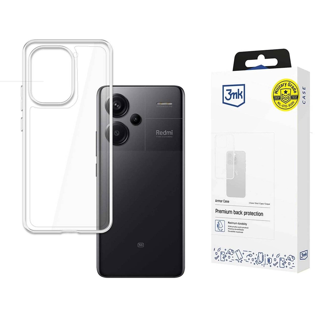 3mk Armor Case Xiaomi Redmi Note 13 Pro+ – transparent