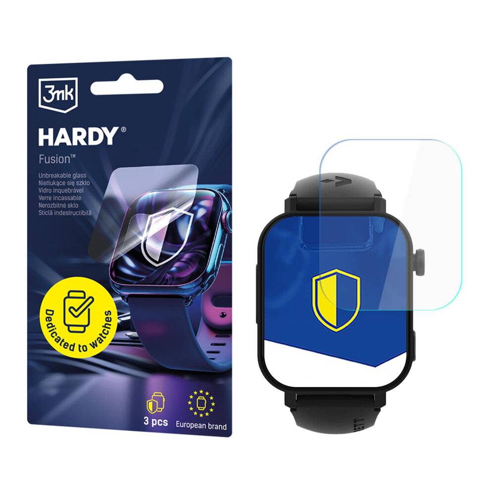 Ein klauenförmiges Gerät greift die Kante einer festen Oberfläche mit blauem Hintergrund. Der Hintergrund zeigt ein Schild und Wellenmuster.