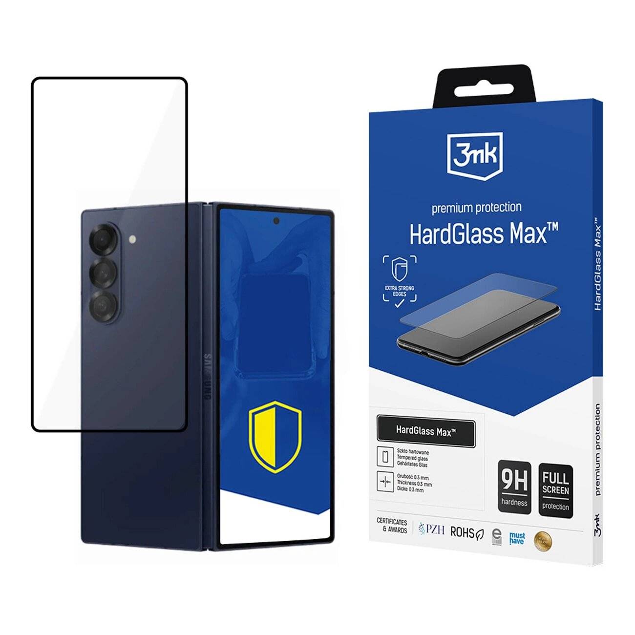 3mk HardGlass Max Black gehärtetes Glas Samsung Galaxy Z Fold 6 Vorderseite