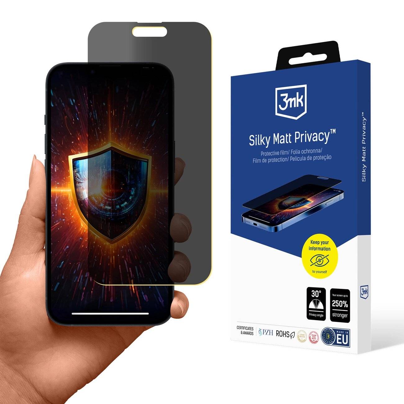 3mk Silky Matt Privacy Sichtschutzfolie Apple iPhone 15 Plus