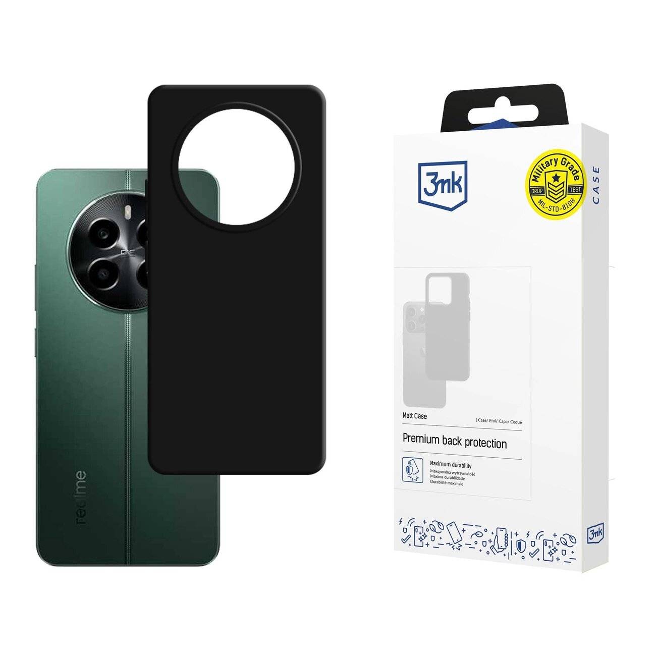 3mk Mattgehäuse Realme 13 4G - Schwarz