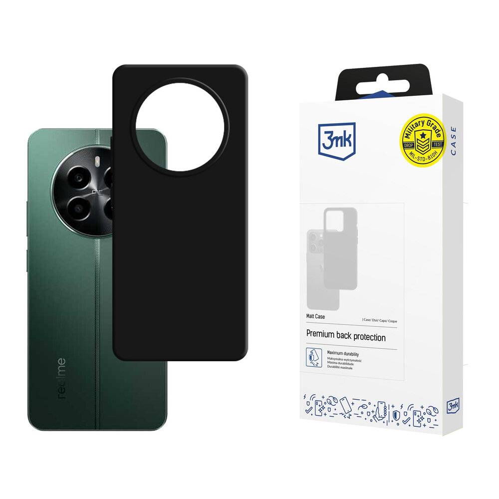 Grünes Smartphone mit kreisförmigem Kamera-Ausschnitt neben einer Verpackung mit der Aufschrift 