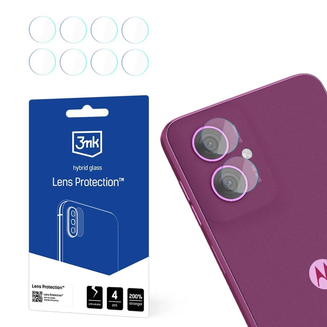 3mk Objektivschutz-Hybrid-Kameraglas Motorola Moto G55 5G