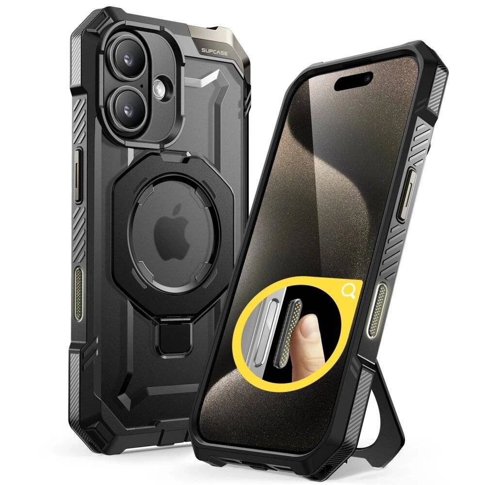 Supcase UB Grip Mag Hülle MagSafe iPhone 16 – schwarz