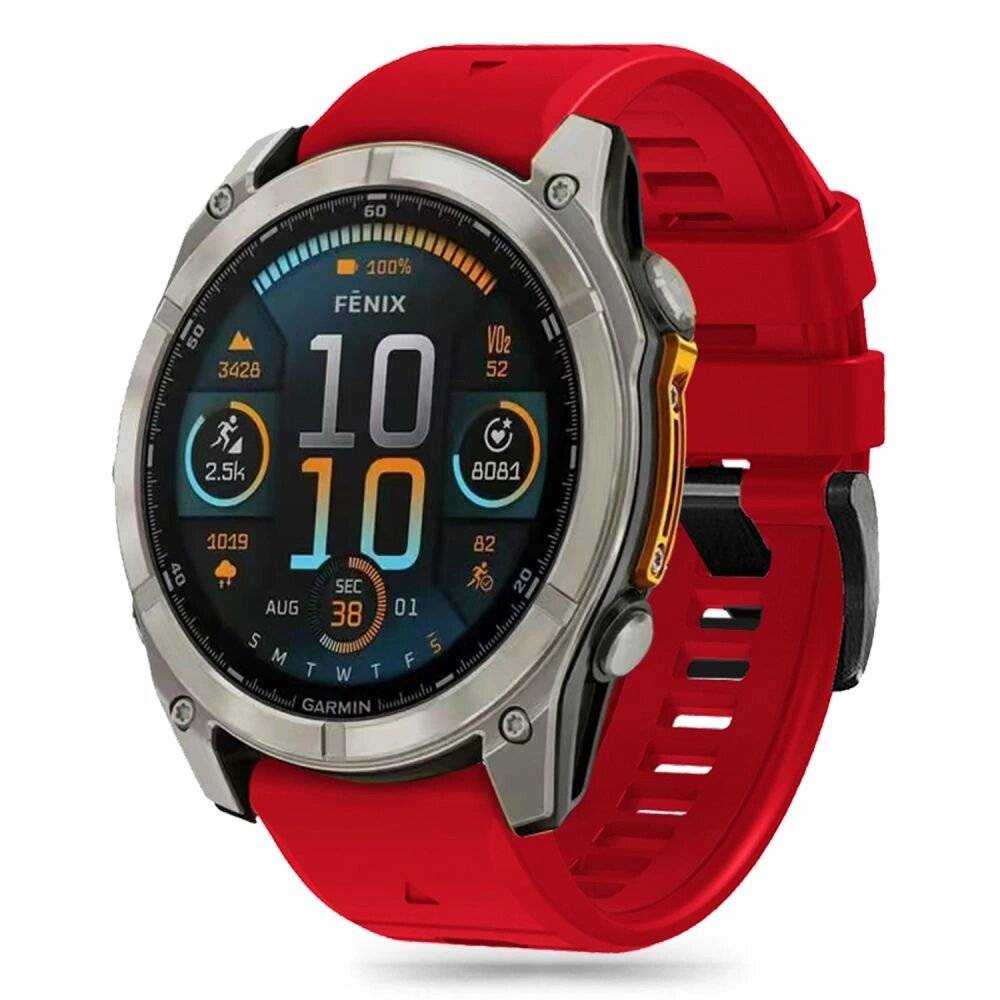 Tech-Protect Silikonband Garmin Fenix ​​​​5X / 5X Plus 6X Pro 7X 8 51 mm - Rot