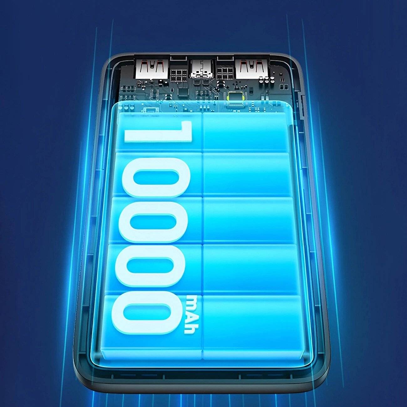 Powerbank Dudao K18-1W 10000mAh USB-A / USB-C Micro USB - schwarz