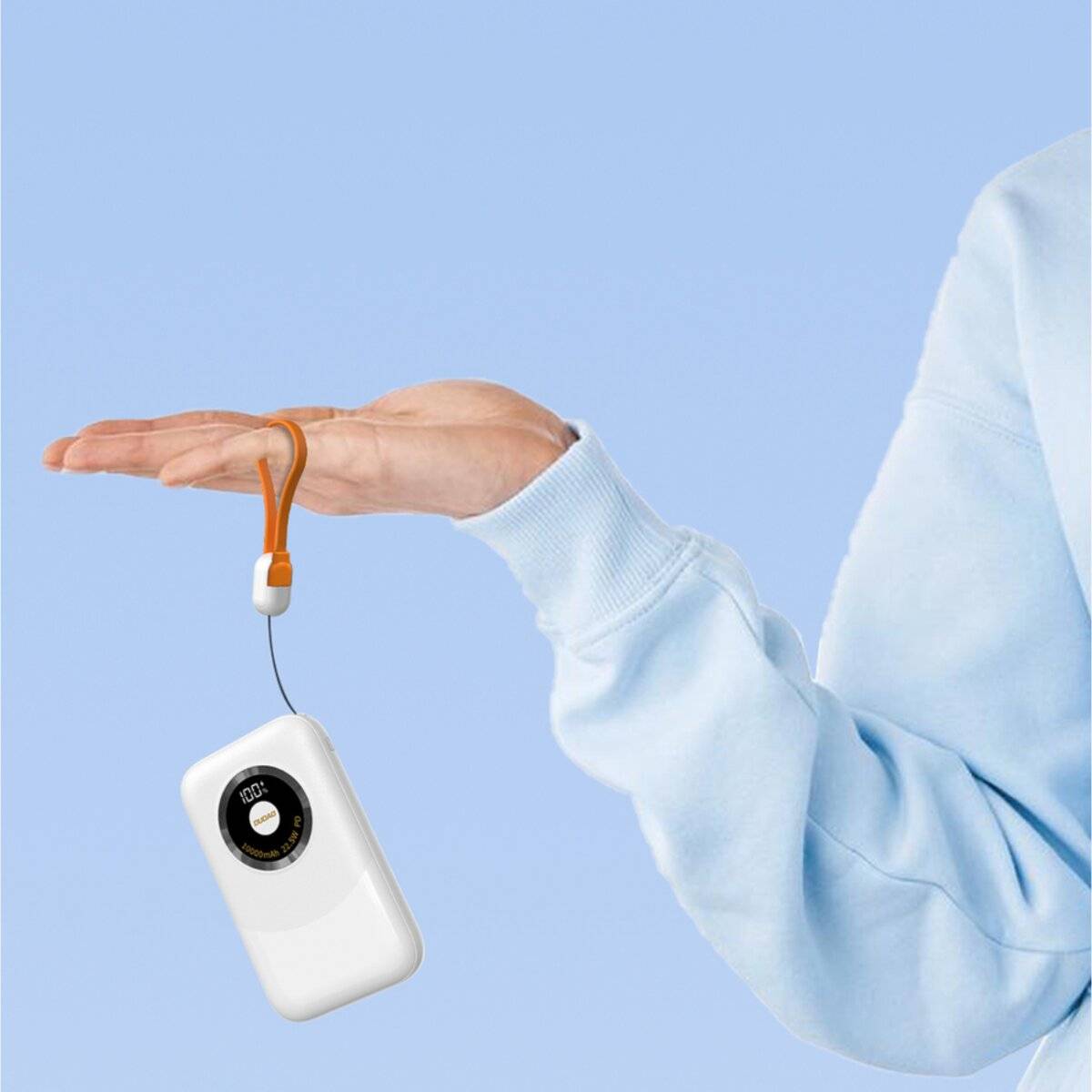 Dudao K21 Mini Powerbank 10000 mAh 22,5 W USB-A/USB-C – Beige