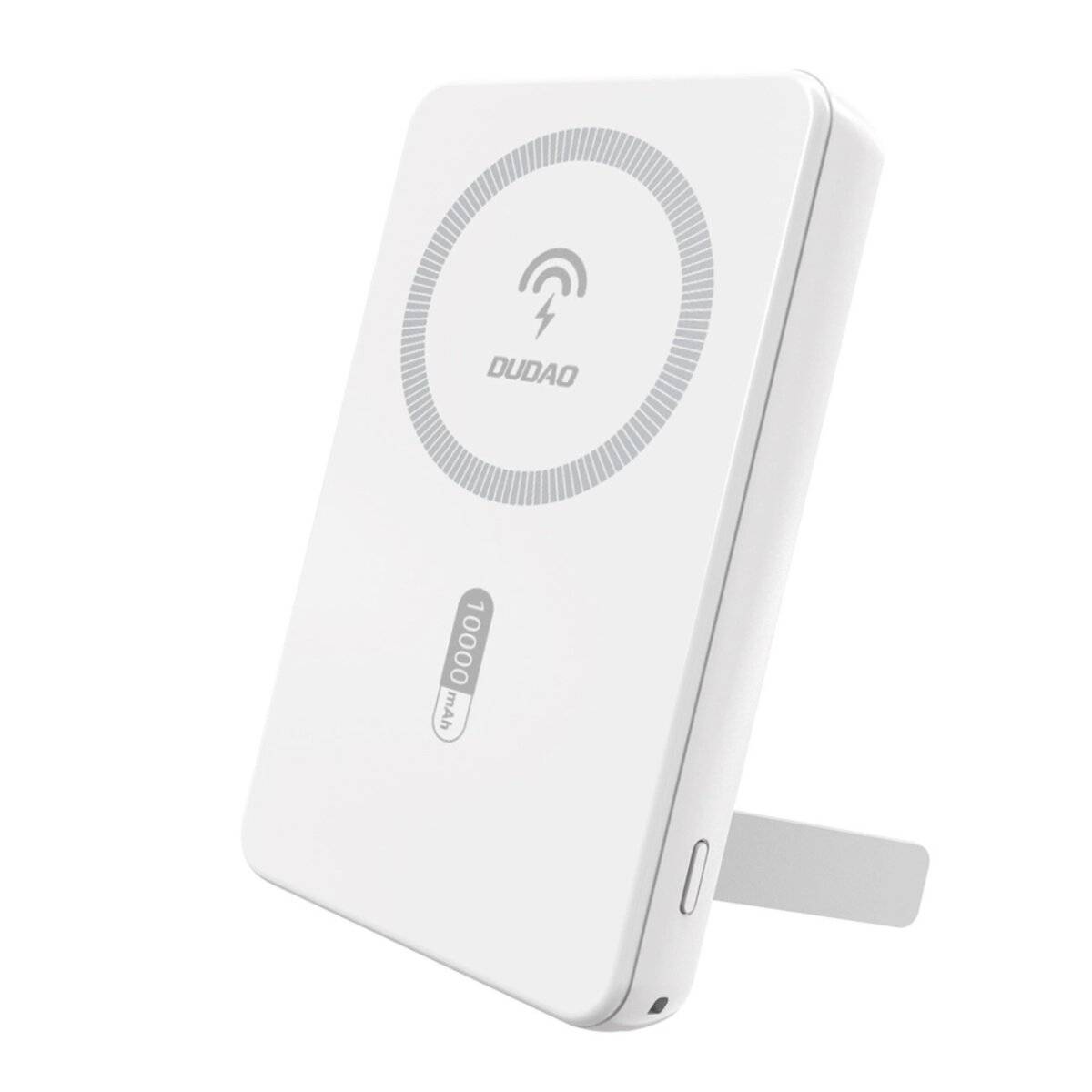 Dudao K14S+ Powerbank 10000 mAh 20 W USB-A / USB-C / MagSafe mit Ständer – Weiß