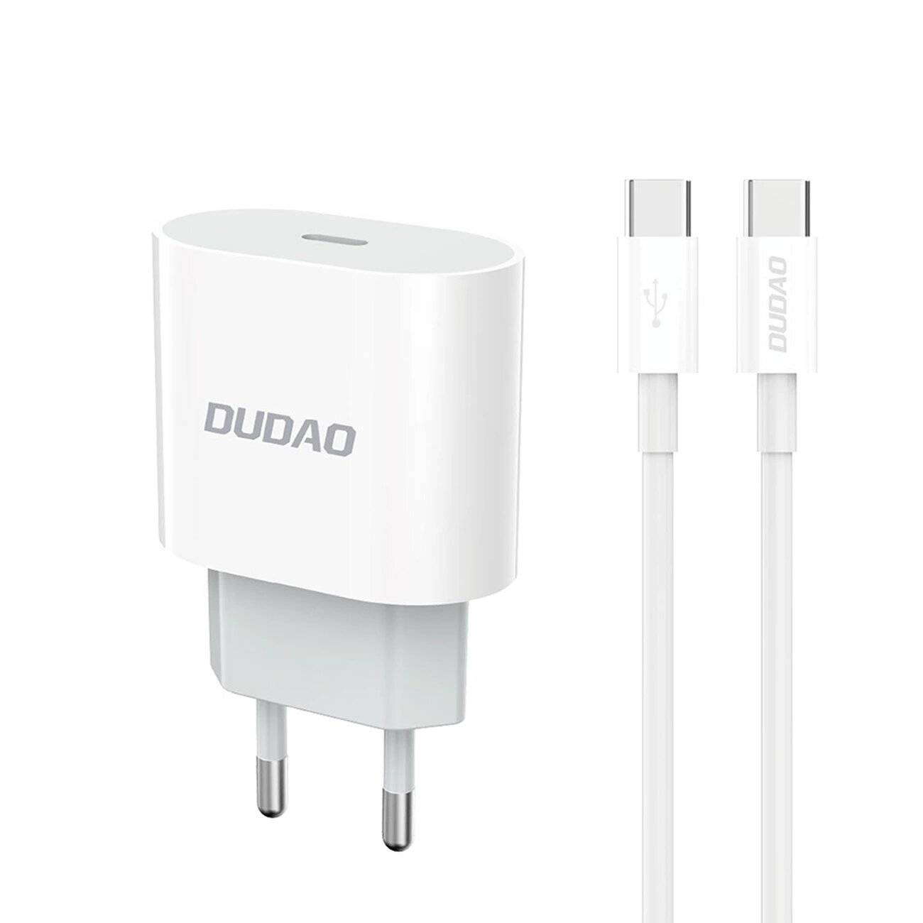 Dudao A14EUC PD 20W USB-C Wandladegerät Kabel – Weiß