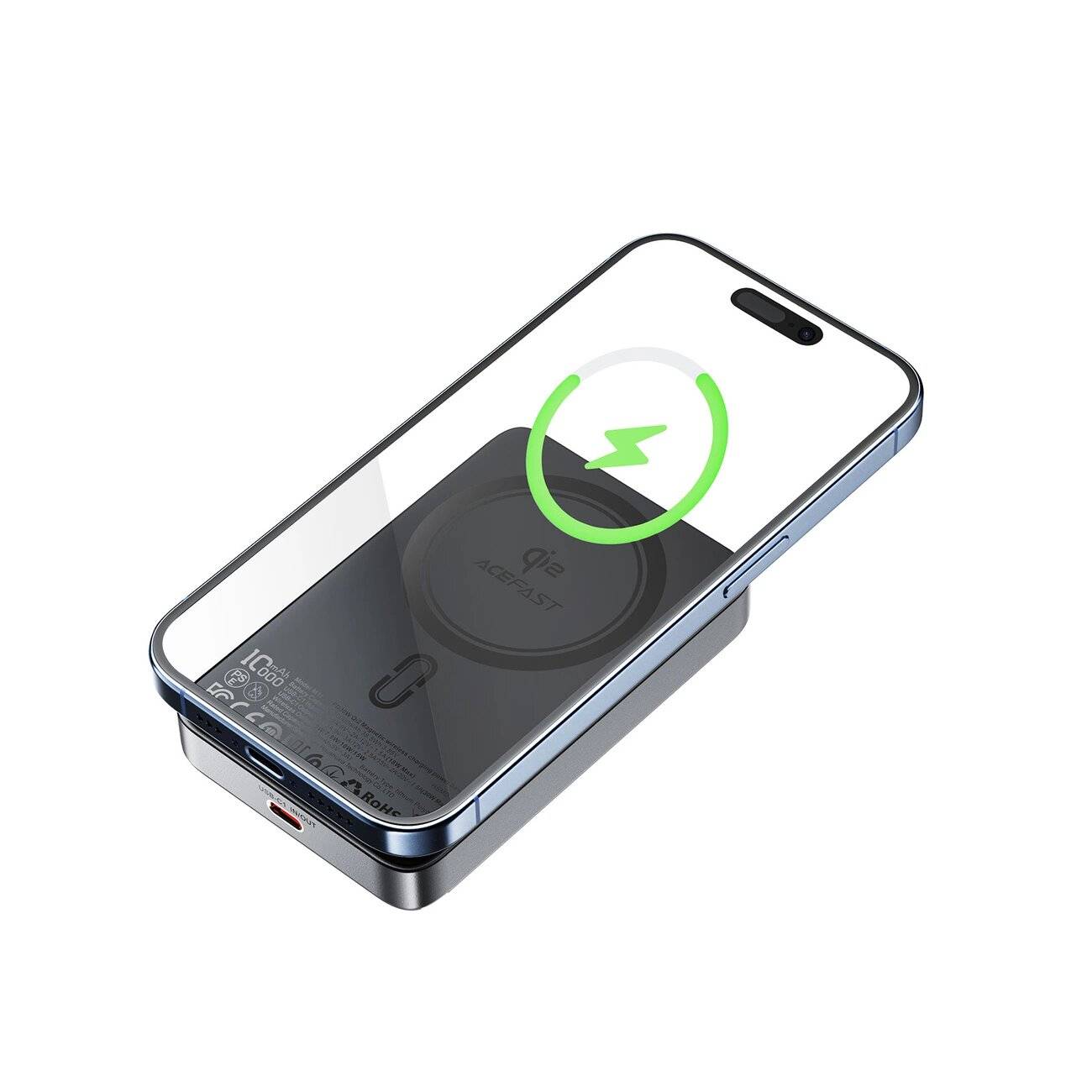 Acefast M11-10000 30W Qi2 Magnetische Powerbank MagSafe - Schwarz