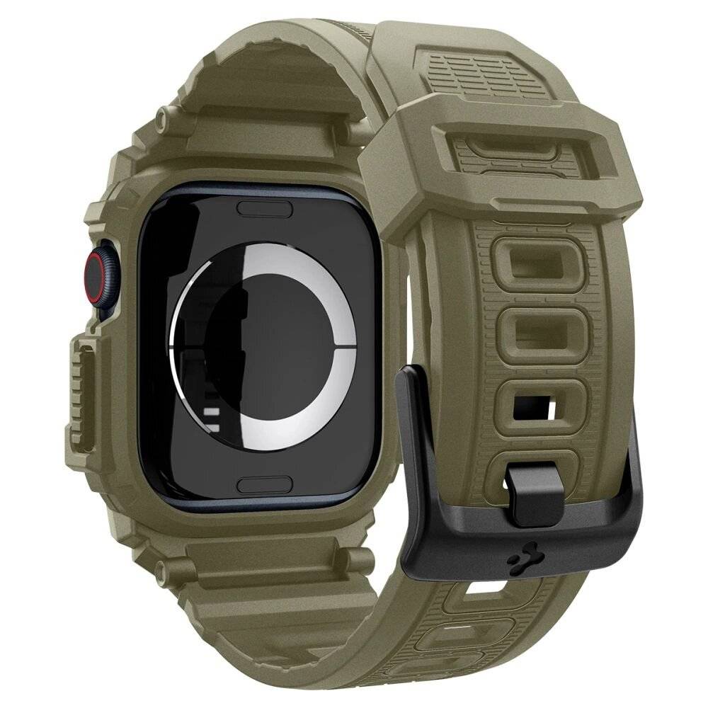 Spigen Rugged Armor „Pro“-Armband Apple Watch 10 46 mm – grün