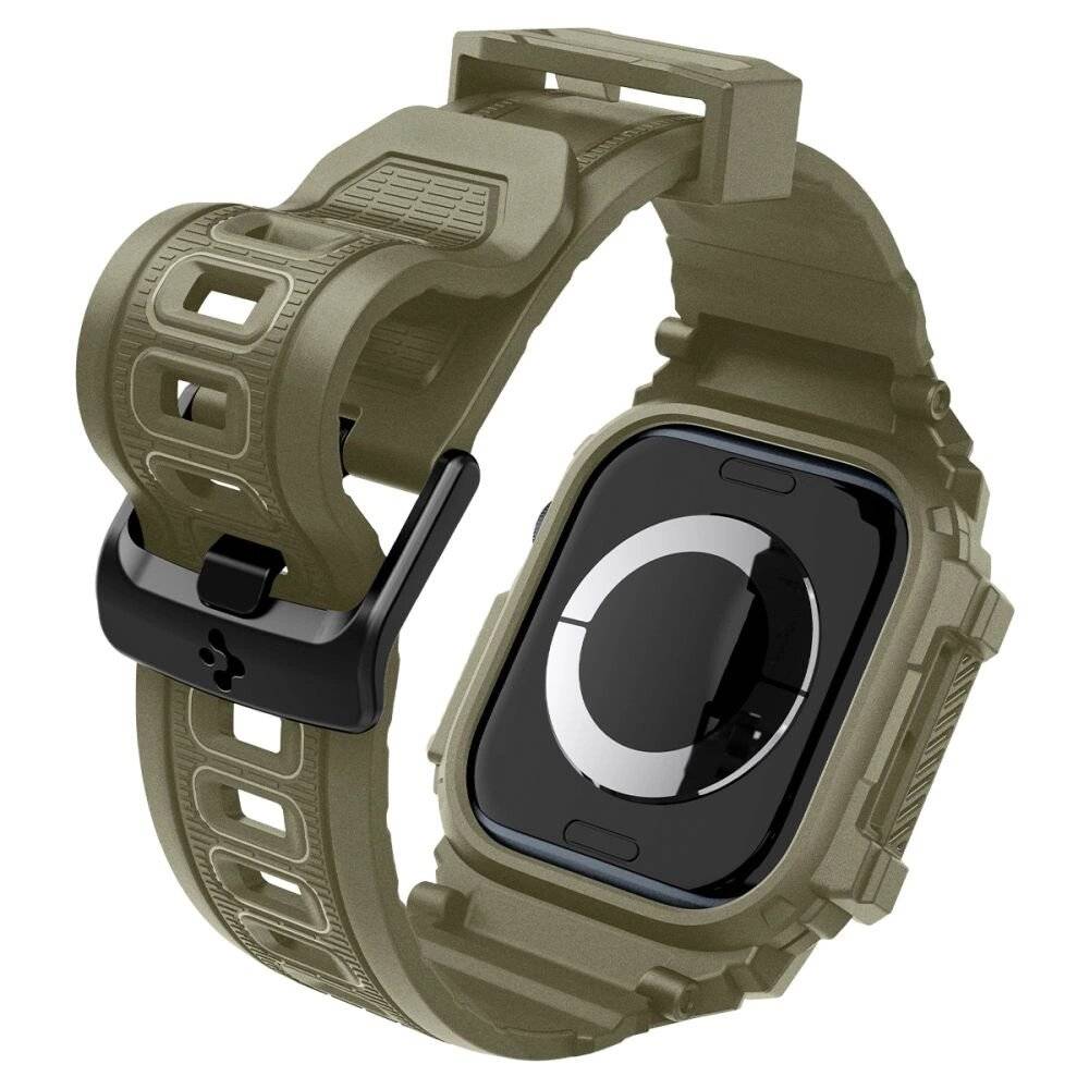 Spigen Rugged Armor „Pro“-Armband Apple Watch 10 46 mm – grün