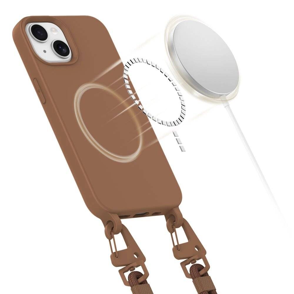 Tech-Protect MagNecklace MagSafe-Hülle iPhone 15 – braun
