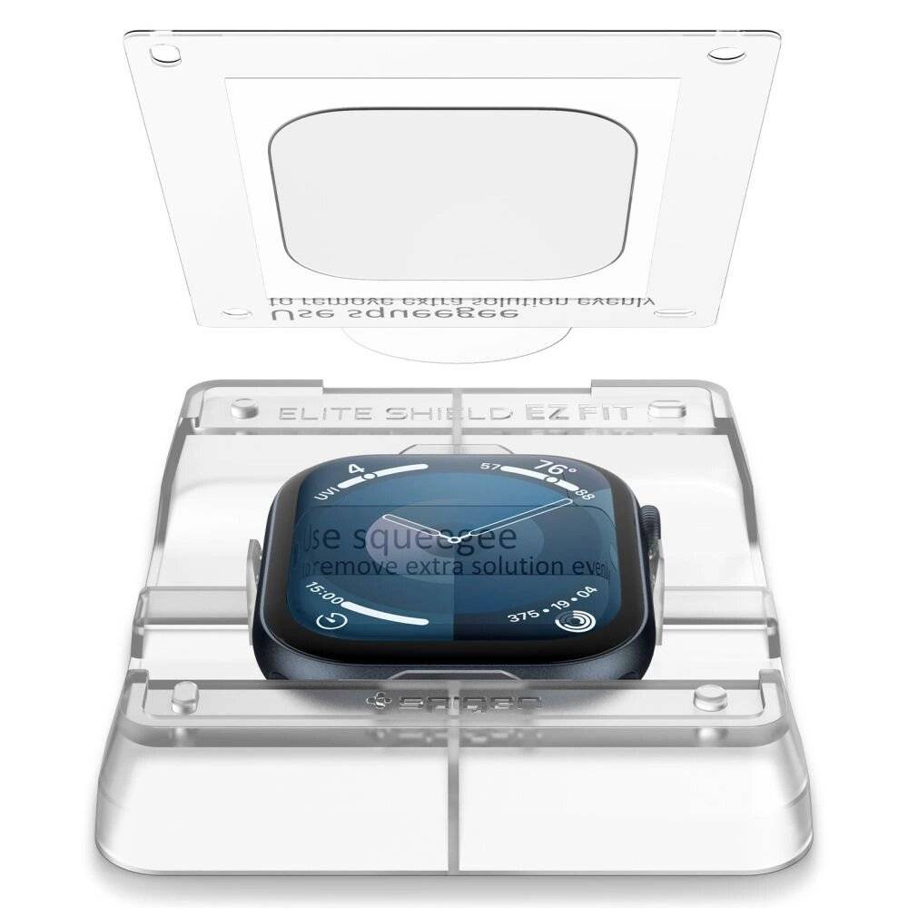 Spigen Elite Shield „EZ FIT“ 2-PACK Hybridglas Apple Watch 10 42 MM – transparent