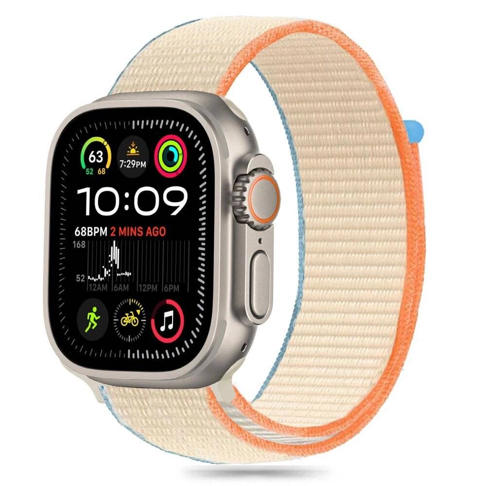 Tech-Protect Nylonarmband Apple Watch 6/7/8/9/10/SE/Ultra 1/2 44/45/46/49 mm – Beige