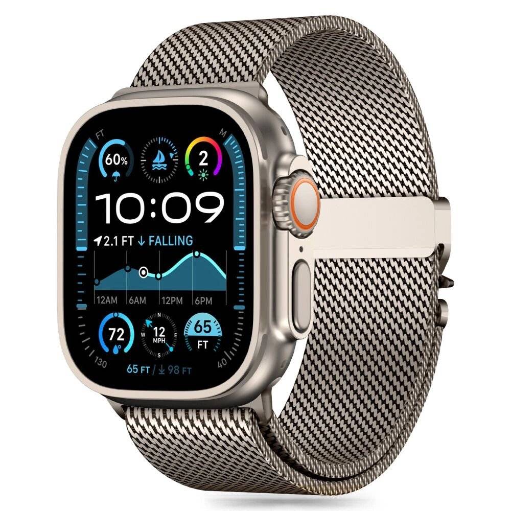 Tech-Protect Milano Armband Apple Watch 6 / 7 8 9 10 SE Ultra 1 2 44 45 46 49 MM – Titan