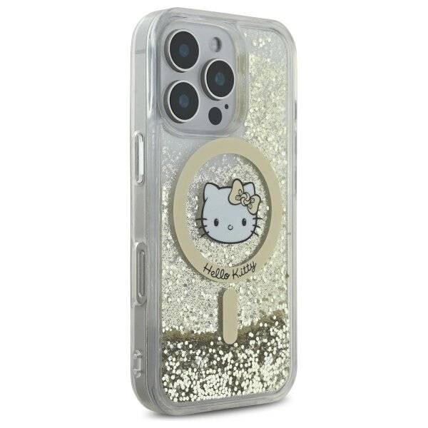 Hello Kitty Liquid Glitter Fever MagSafe Hülle iPhone 16 Pro – Gold