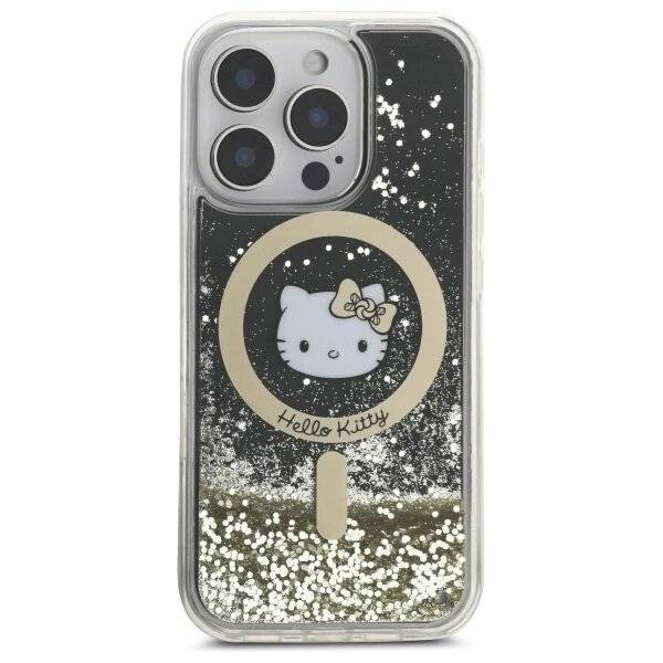 Hello Kitty Liquid Glitter Fever MagSafe Hülle iPhone 16 Pro – Gold