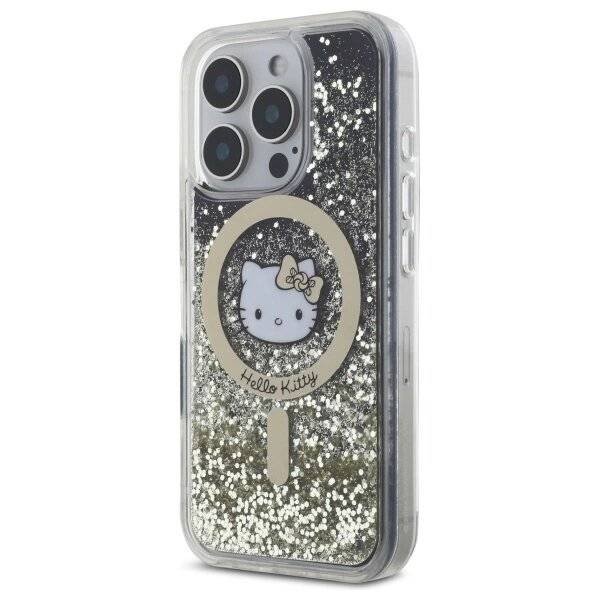 Hello Kitty Liquid Glitter Fever MagSafe Hülle iPhone 16 Pro – Gold