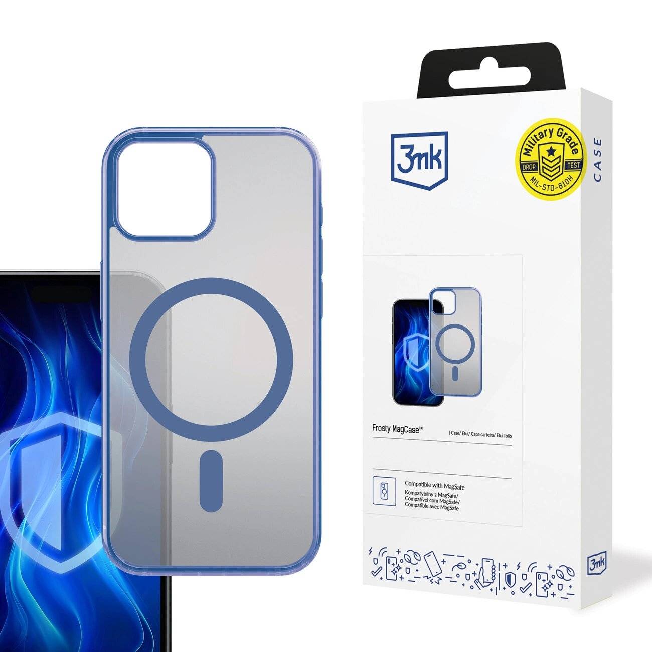 3mk Frosty MagCase Blue Hülle Apple iPhone 14 – transparent