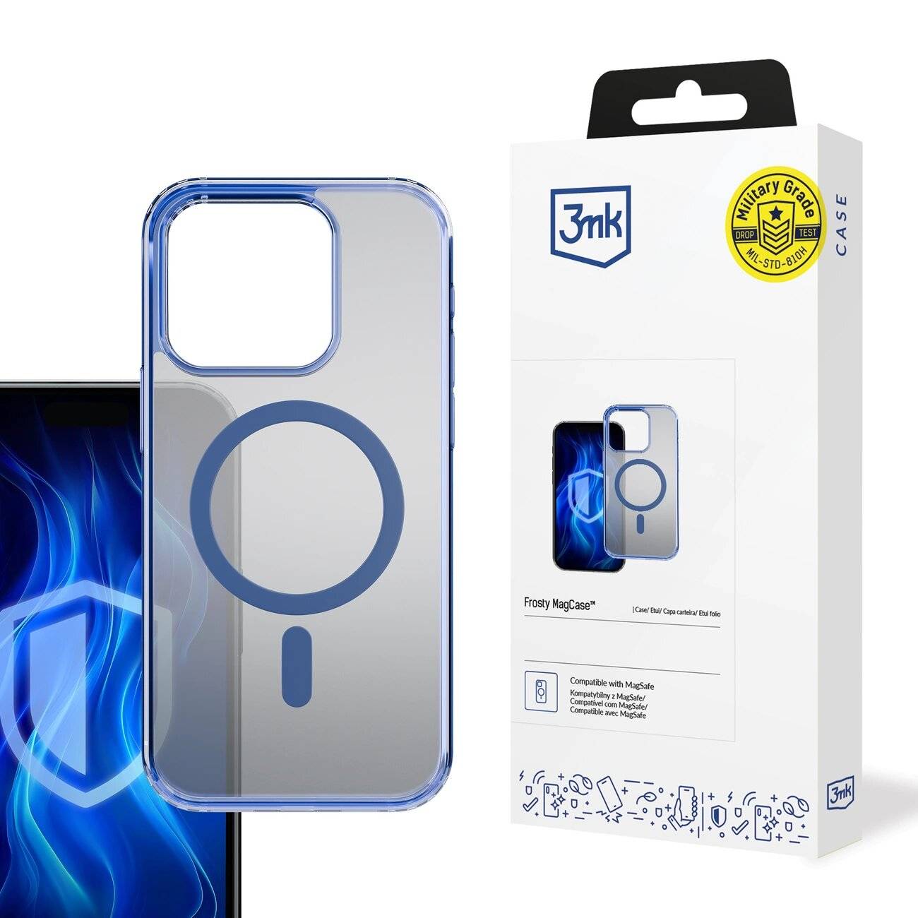 3mk Frosty MagCase Blue Hülle Apple iPhone 14 Pro – transparent