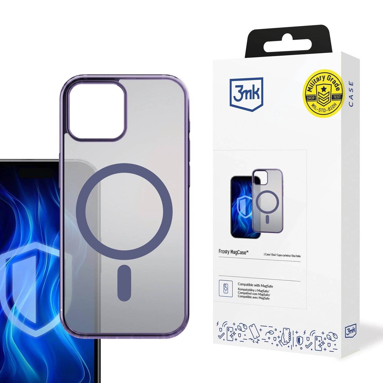 3mk Frosty MagCase Purple Hülle Apple iPhone 13 –