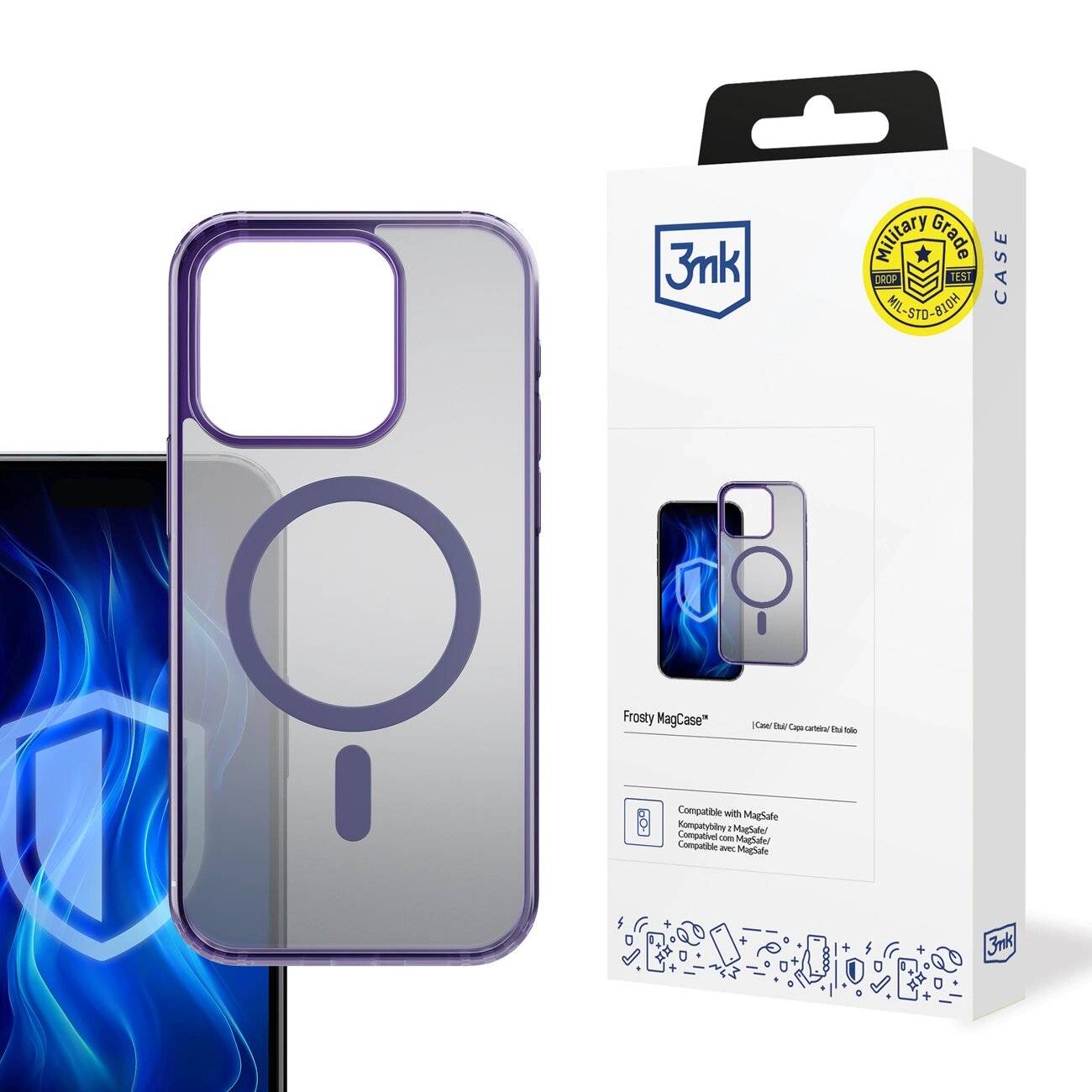 3mk Frosty MagCase Purple Hülle Apple iPhone 16 Pro Max –