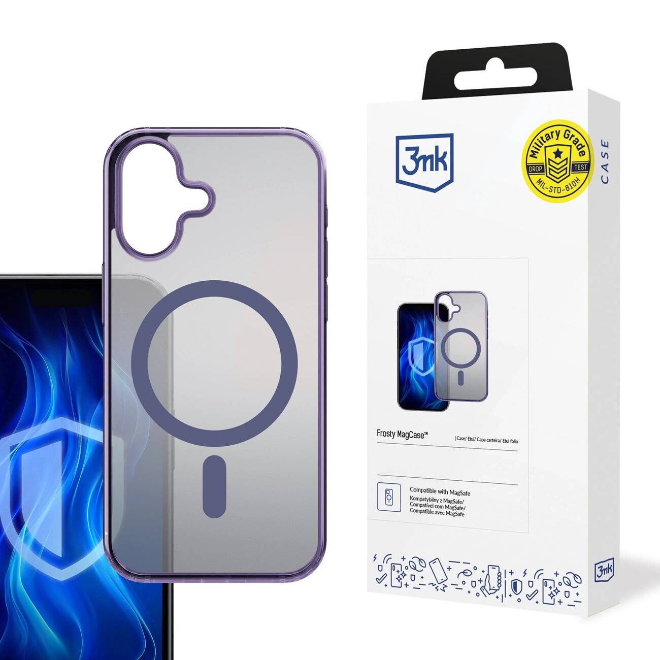 3mk Frosty MagCase Purple Hülle Apple iPhone 16 –
