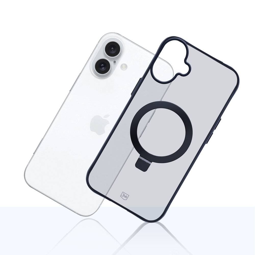 3mk Smoke Case Mag&Stand Hülle Apple iPhone 16 plus – transparent